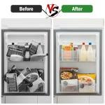 Poeland Refrigerator Organizer Box, Fridge Side Door Storage Containers Plastic Translucent Pack of 4