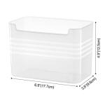 Poeland Refrigerator Organizer Box, Fridge Side Door Storage Containers Plastic Translucent Pack of 4