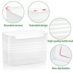 Poeland Refrigerator Organizer Box, Fridge Side Door Storage Containers Plastic Translucent Pack of 4