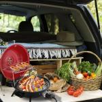 Outvita Indoor/Outdoor Electric Grill, 1600W Portable Removable Stand Grill with Double Layer Design for Countertops, BBQ, Patio & Backyard (Red)