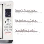 MegaChef 30 Quart Digital French Door Multi-Function Convection Toaster Oven with Rotisserie Set & Toast, Bagel, Pizza, Bake, Roast, Broil, Cookies, Dehydrate & More Presets