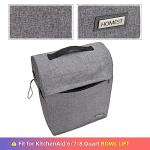 HOMEST Stand Mixer Dust Cover Compatible with KitchenAid 6/7/8 Quart Bowl Lift, Zipper Pocket for Various Kitchen Appliance Accessories, Grey (Patent Design)