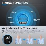 ICEPURE 15“ Under Counter Ice Maker, Built-in/Commercial Ice Machine with Drain Pump, 90 Lbs/24H, Auto-Cleaning, 24H Timer, 26Lbs Storage, Stainless Steel, Perfect for Commercial & Home