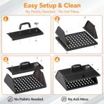 Pizza Oven for Grill, Grill Top Pizza Oven Kit with 12-inch Pizza Stone, Foldable Pizza Peel and Built-in Thermometer, Portable Outdoor Pizza Oven for Gas and Charcoal Grills