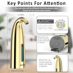 Greatmay Convenient Automatic Soap Dispenser,4 Adjustable Levels Touchless Hand Sanitizer Pump with Infrared Sensor, Countertop Electric Dispenser for Bathroom,Kitchen