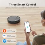 Robot Vacuum Cleaner, Smart Robotic Vacuum Wi-Fi Connected, App Control, Compatible with Alexa and Google Assistant, Automatic Self-Charging Robot Vacuum Perfect for Pet Hair, Carpets and Hard Floors