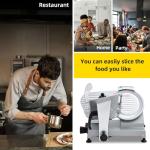 Takywep Takywep Commercial Meat Slicer - 8 Inch Electric Food Slicer, Semi-automatic 210W, Stainless Steel, Adjustable Thickness 0-12mm, Silver, Home & Commercial Use
