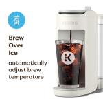 Keurig K-Mini Mate Plus Single-Serve K-Cup Pod Coffee Maker, Compact, 3 Cup Sizes, Brew Over Ice and Strong Button Features, 50 oz Removable Reservoir, Warm Stone