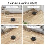 Robot Vacuum Cleaner, Smart Robotic Vacuum Wi-Fi Connected, App Control, Compatible with Alexa and Google Assistant, Automatic Self-Charging Robot Vacuum Perfect for Pet Hair, Carpets and Hard Floors