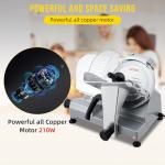 Takywep Takywep Commercial Meat Slicer - 8 Inch Electric Food Slicer, Semi-automatic 210W, Stainless Steel, Adjustable Thickness 0-12mm, Silver, Home & Commercial Use