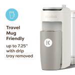 Keurig K-Mini Mate Plus Single-Serve K-Cup Pod Coffee Maker, Compact, 3 Cup Sizes, Brew Over Ice and Strong Button Features, 50 oz Removable Reservoir, Warm Stone