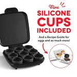 Dash Family Size Egg Bite Maker - Electric Egg Bite Maker with Non-Stick Silicone Cups - Space-Saving Design & Quick Cleanup - Make Sandwiches, Healthy Snacks & Desserts - 9 Servings, Black