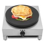 JINHZIXIU 16Inch Gas Crepe Maker Commercial Pancake Maker Stainless Steel Flat Plate Crepe Griddle Pancake Making Machine with Drawer & Scraper for Restaurant, Canteen