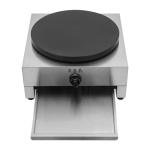 JINHZIXIU 16Inch Gas Crepe Maker Commercial Pancake Maker Stainless Steel Flat Plate Crepe Griddle Pancake Making Machine with Drawer & Scraper for Restaurant, Canteen