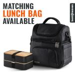 Bentoheaven Premium Bento Box Adult Lunch Box with Compartments for Women & Men, Set of Utensil & Chopsticks & Dip Container, Cute Japanese Kids Bento Lunch Box, Microwavable (Symph Onyx)