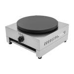 JINHZIXIU 16Inch Gas Crepe Maker Commercial Pancake Maker Stainless Steel Flat Plate Crepe Griddle Pancake Making Machine with Drawer & Scraper for Restaurant, Canteen