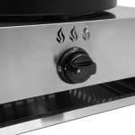 JINHZIXIU 16Inch Gas Crepe Maker Commercial Pancake Maker Stainless Steel Flat Plate Crepe Griddle Pancake Making Machine with Drawer & Scraper for Restaurant, Canteen