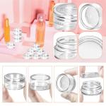 MotBach 200 Pack 5g Plastic Jars with Lids, 5ml Round Clear Cosmetic Containers Makeup Jars, 5gram Travel Size Container Jar with Spatulas for Makeup Sample Lotion Cream Ointment Salve Balm Powder