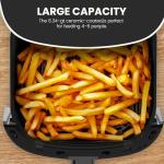 NEWBULIG Air Fryer, 6QT Square Airfryer with Visual Window, 400℉ Fast Heating Air Fryers Oven with Timer, Auto-Off, Non Toxic & Non Stick, Multiple 12 Modes for Roast, Bake, Dehydrate, Fry, Reheat