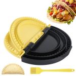 Tortilla Sealer Crimper Press Maker – 3 in 1 Adjustable 6 8 10 Inch Tool Machine for Quesadilla Taco Burrito Empanada Dumpling - Tortillas folder for Wrap Sandwich Empanadas Pie