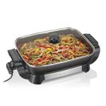 Hamilton Beach Durathon Reversible Ceramic Skillet, 12"x15" Removable Reversible Pan, R25824 (Renewed)