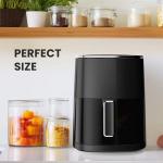 NEWBULIG Air Fryer, 6QT Square Airfryer with Visual Window, 400℉ Fast Heating Air Fryers Oven with Timer, Auto-Off, Non Toxic & Non Stick, Multiple 12 Modes for Roast, Bake, Dehydrate, Fry, Reheat