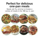 Hamilton Beach Durathon Reversible Ceramic Skillet, 12"x15" Removable Reversible Pan, R25824 (Renewed)