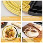 Tortilla Sealer Crimper Press Maker – 3 in 1 Adjustable 6 8 10 Inch Tool Machine for Quesadilla Taco Burrito Empanada Dumpling - Tortillas folder for Wrap Sandwich Empanadas Pie