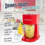 Nostalgia Retro 40-Ounce Frozen Beverage Station - Slushie Machine and Ice Shaver with Automatic Mixing for Soda, Cocktails and Margaritas - Easy & Safe Use - Red