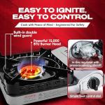 Chef Master Portable Butane Camping Stove 15,000 BTU
