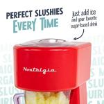 Nostalgia Retro 40-Ounce Frozen Beverage Station - Slushie Machine and Ice Shaver with Automatic Mixing for Soda, Cocktails and Margaritas - Easy & Safe Use - Red