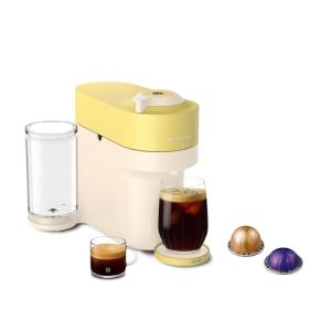 Nespresso Limited-Edition Vertuo Pop+ Coffee and Espresso Maker by De'Longhi, Pastel Yellow