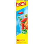 Glad Zipper Food Storage Zipper Bags - Gallon - 20 Count