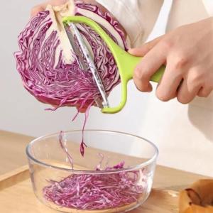 Green Cabbage Shredder,Vegetable Cutter Cabbage Slicer,Stainless Steel Fruit Vegetable Potato Peeler Graters Kitchen Must Have for Home Restaurants Kitchen Utensils and Gadgets 18 * 12cm