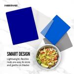 Farberware Flexible Kitchen Cutting Mat Set - Made in the USA - Cross-Contamination Prevention, 8x10 and 11x14 Inches, Non-Slip Design - Easy-Care Kitchen Essential, 4-Piece