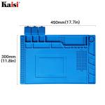 Kaisi Heat Insulation Silicone Repair Mat with Scale Ruler and Screw Position for Soldering Iron, Phone and Computer Repair Size:17.7 x 11.8 Inches