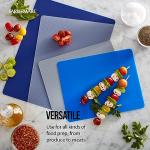 Farberware Flexible Kitchen Cutting Mat Set - Made in the USA - Cross-Contamination Prevention, 8x10 and 11x14 Inches, Non-Slip Design - Easy-Care Kitchen Essential, 4-Piece
