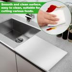 Stainless Steel Cutting Boards with Lip for Kitchen, Metal Chopping Board, Large Countertop Cutting Board for Meat, Fruits, Vegetables, Bread Noodle, Pizza and Baking(COLOR:silver)