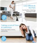 Electric Spin Scrubber with 3 Speed, Adjustable Extension Handle, 8 Brush Heads,Cordless Power Cleaning Brush for Bathroom, Tile, Kitchen-Grey