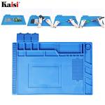 Kaisi Heat Insulation Silicone Repair Mat with Scale Ruler and Screw Position for Soldering Iron, Phone and Computer Repair Size:17.7 x 11.8 Inches
