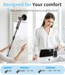 Electric Spin Scrubber with 3 Speed, Adjustable Extension Handle, 8 Brush Heads,Cordless Power Cleaning Brush for Bathroom, Tile, Kitchen-Grey