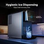Silonn Nugget Ice Maker Countertop, Auto Drop Ice, Self Cleaning Ice Machine, 40 lbs/24H Soft Chewable Ice, Self Dispensing Nugget Ice Maker for Home, Kitchen and Party