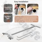 Garbage Disposer Unjamming Wrench & Garbage Disposal Wrench Tool, for InSinkErator/Moen Garbage Disposal Used To Un-Jam/Food Garbage Disposal And Dislodge Jams or Clutter From Above The Sink, Silver