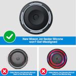 Upgraded Auto Stop Electric Mason Jar Vacuum Sealer Kit (Lids Included) for Wide & Regular Mouth Jars, Large Screen & Battery Level Display, Fully Automatic Portable Canning Food Storage Sealer