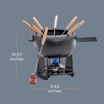 Spring SAAS Fee Cast Iron Black Fondue Set 20cm