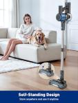VOKENE Cordless Vacuum Cleaner, 8 in 1 Powerful Suction Lightweight Vacuum Cleaner for Home, LED Display, 3 Suction Modes, 45Mins Detachable Battery Vacuum for Hard Floor Carpet Pet Hair