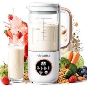 Automatic Nut Milk Maker, 35 oz(1000ml) Homemade Almond, Oat, Soy, Plant-Based Milk and Dairy Free Beverages, Almond Milk Maker with Delay Start/Keep Warm/Boil Water, Soy Milk Maker with Nut Milk Bag
