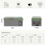 Alpicool Y15E Portable Fridge 12 Volt Car Refrigerator 17 Quart Freezer for Fishing, Camping, RV, Truck, Boat-12/24V DC