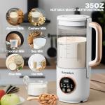 Automatic Nut Milk Maker, 35 oz(1000ml) Homemade Almond, Oat, Soy, Plant-Based Milk and Dairy Free Beverages, Almond Milk Maker with Delay Start/Keep Warm/Boil Water, Soy Milk Maker with Nut Milk Bag