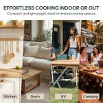 MIOAOTCE Double Burner Hot Plate Electric, 1800 Watts Electric Burner with 5.2" & 6" Coiled Element, Adjustable Temperature, for Dorm, Office, Home, Camp, Compatible for All Cookwares